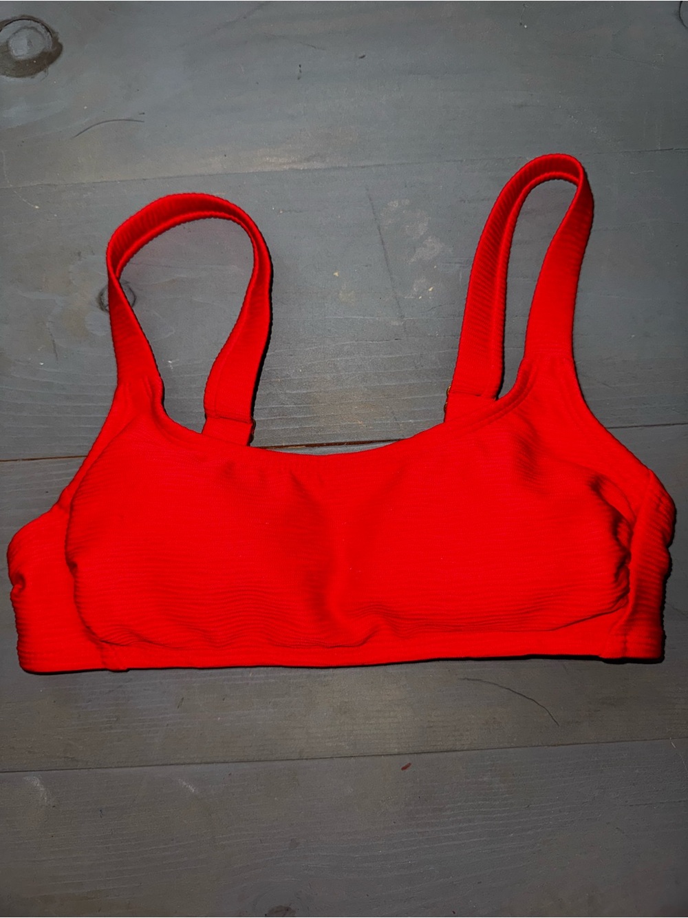wild fable Red Ribbed Wireless Sports Bralette